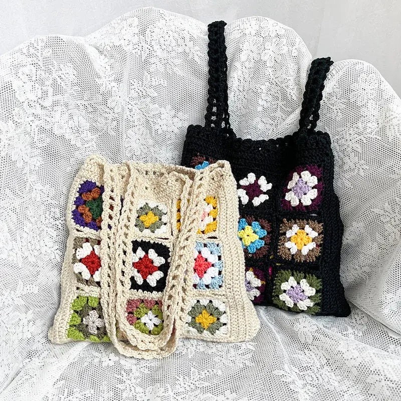 Boho Woven Tote Bag