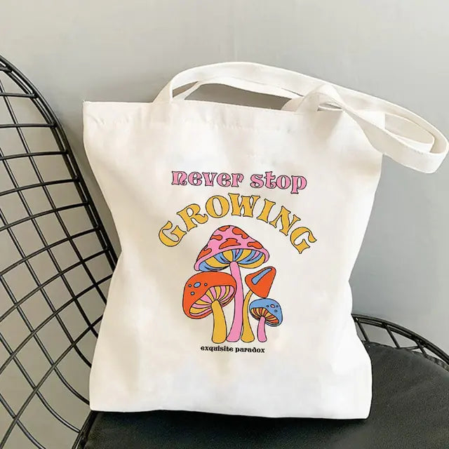 Mushroom Canvas Tote Bag