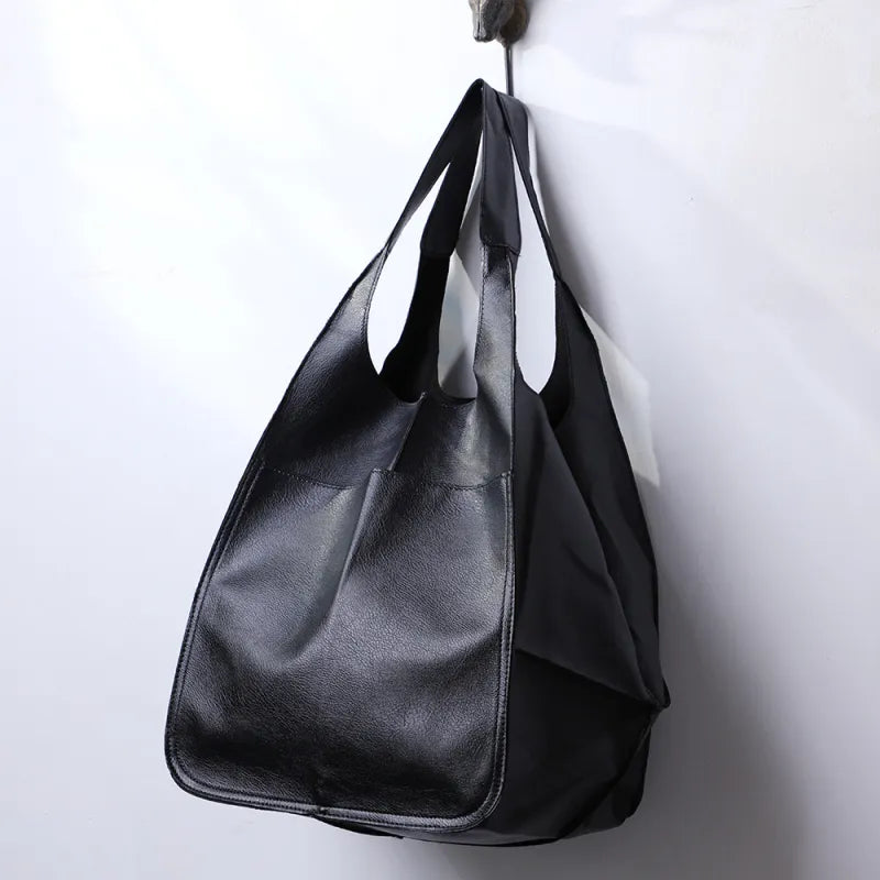 Soft Leather Large Capacity Tote Bag