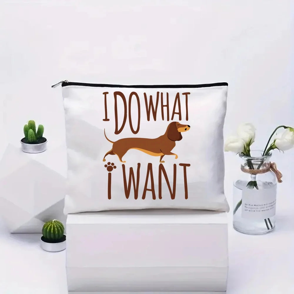 Anatomy Dachshund Dog, “I Do What I Want” Tote Bag