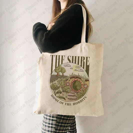 The Shire Pattern Tote Bag Canvas Shoulder Bags