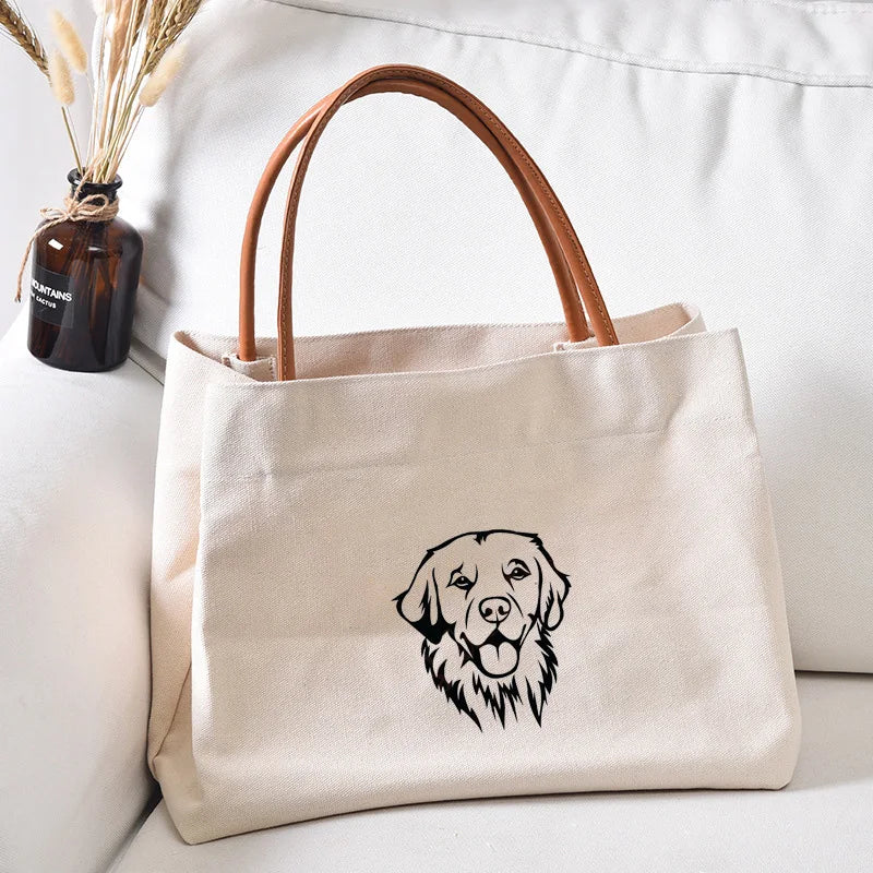 Cute Dachshund Dog Canvas Tote Bag