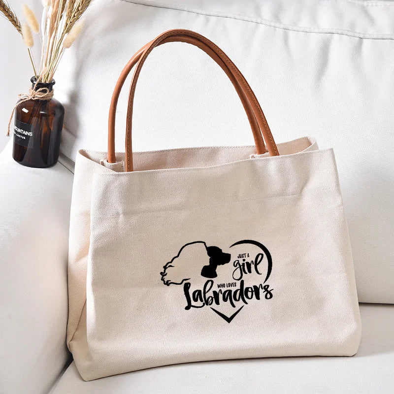 Cute Dachshund Dog Canvas Tote Bag