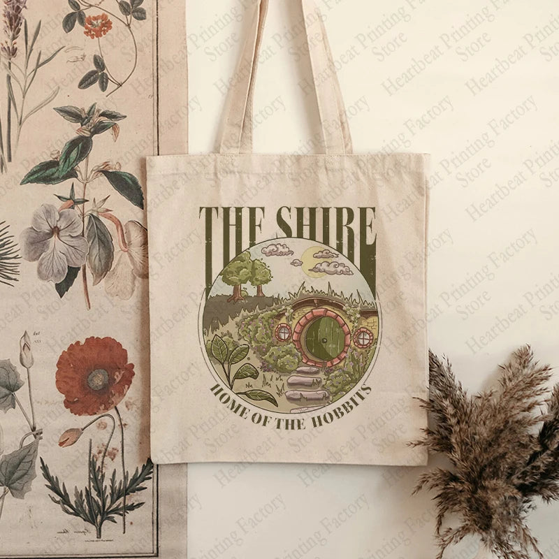 The Shire Pattern Tote Bag Canvas Shoulder Bags