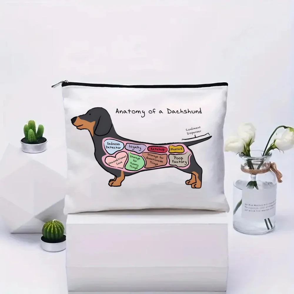 Anatomy Dachshund Dog, “I Do What I Want” Tote Bag