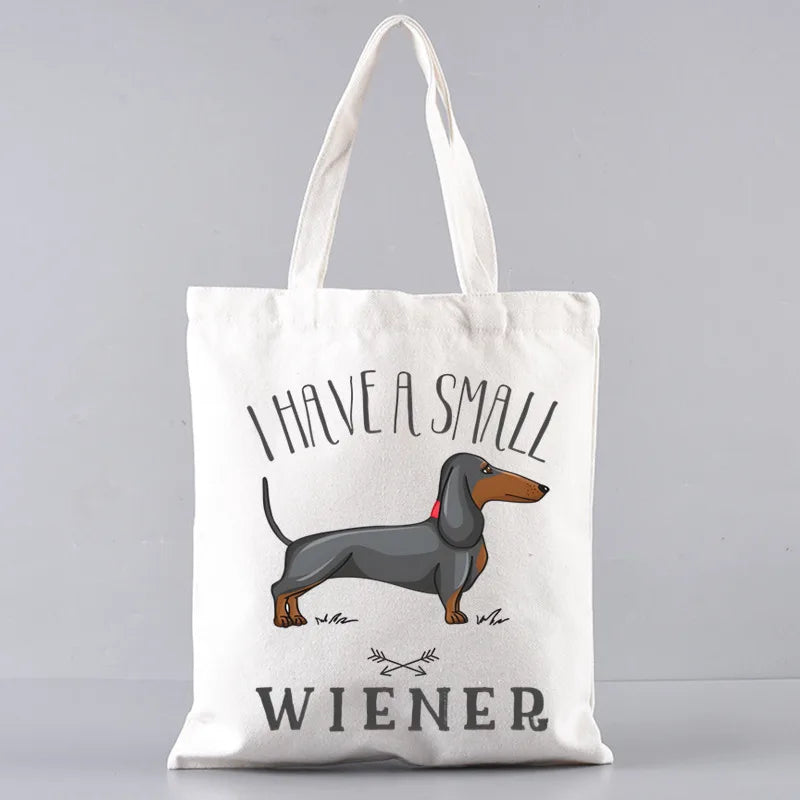 Anatomy Dachshund Dog, “I Do What I Want” Tote Bag