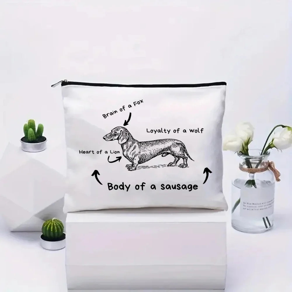 Anatomy Dachshund Dog, “I Do What I Want” Tote Bag