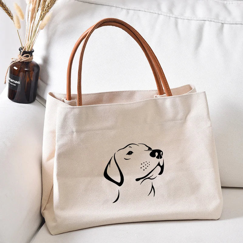 Cute Dachshund Dog Canvas Tote Bag