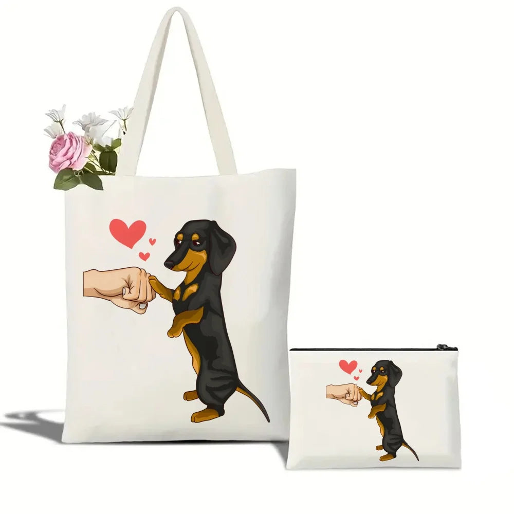 Anatomy Dachshund Dog, “I Do What I Want” Tote Bag