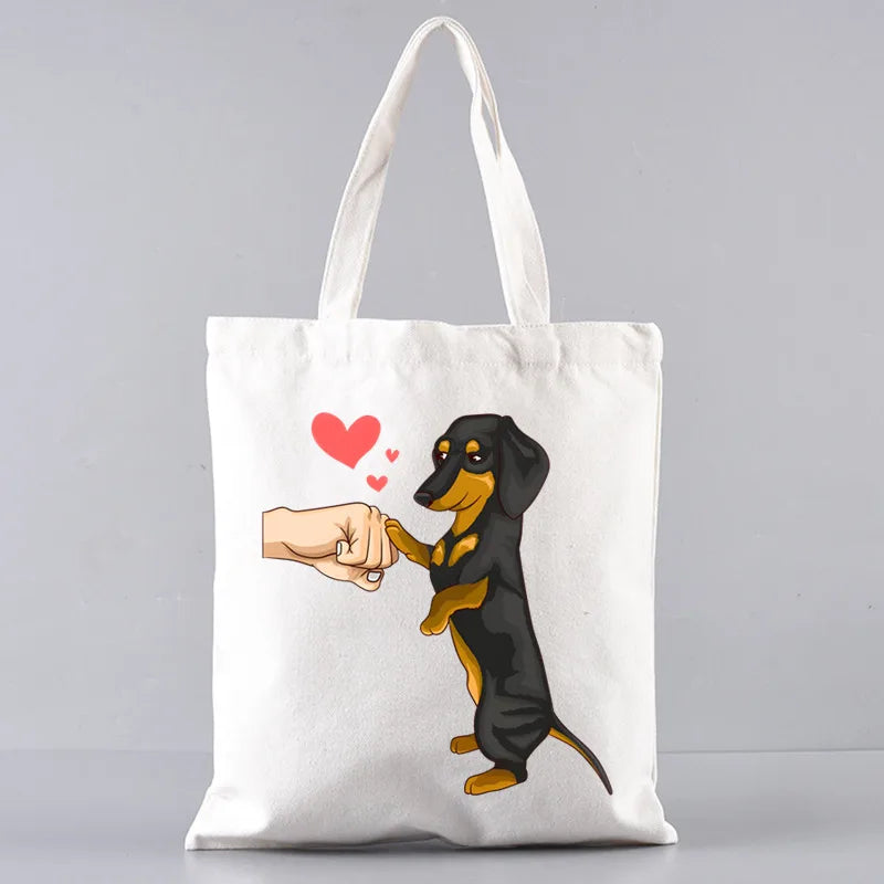 Anatomy Dachshund Dog, “I Do What I Want” Tote Bag