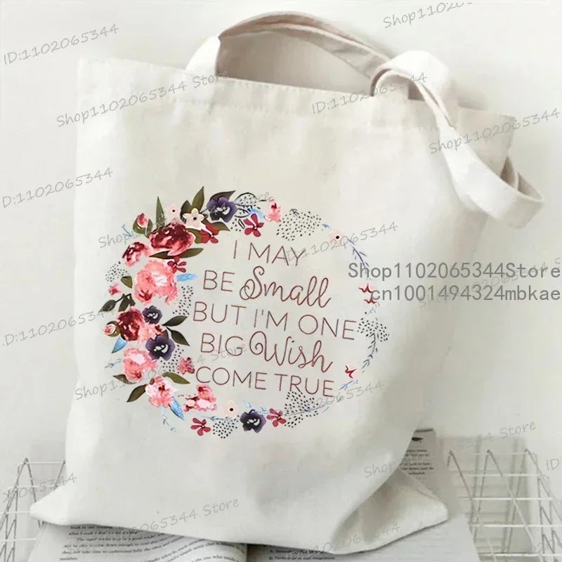 Floral Moon Shopping Tote Bags