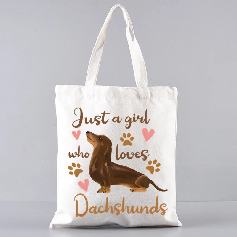 Anatomy Dachshund Dog, “I Do What I Want” Tote Bag