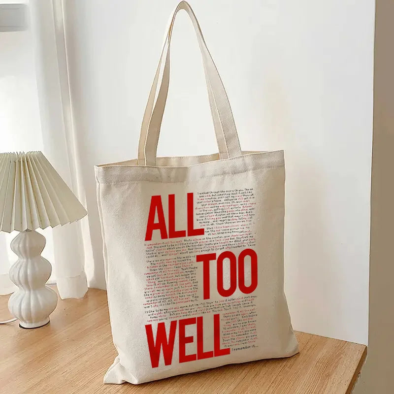 "All Too Well" Tote Bag, Taylor Tote Bag