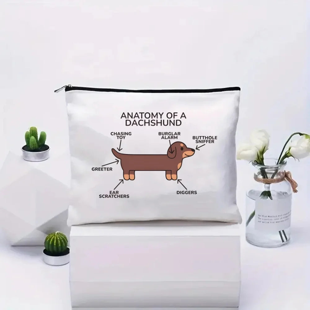 Anatomy Dachshund Dog, “I Do What I Want” Tote Bag