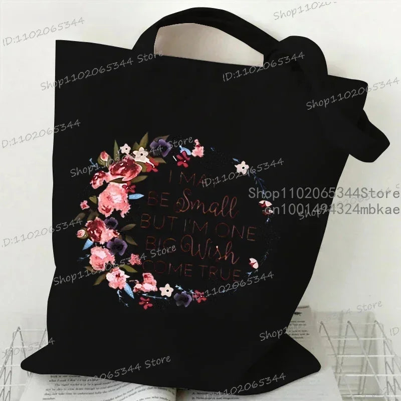 Floral Moon Shopping Tote Bags