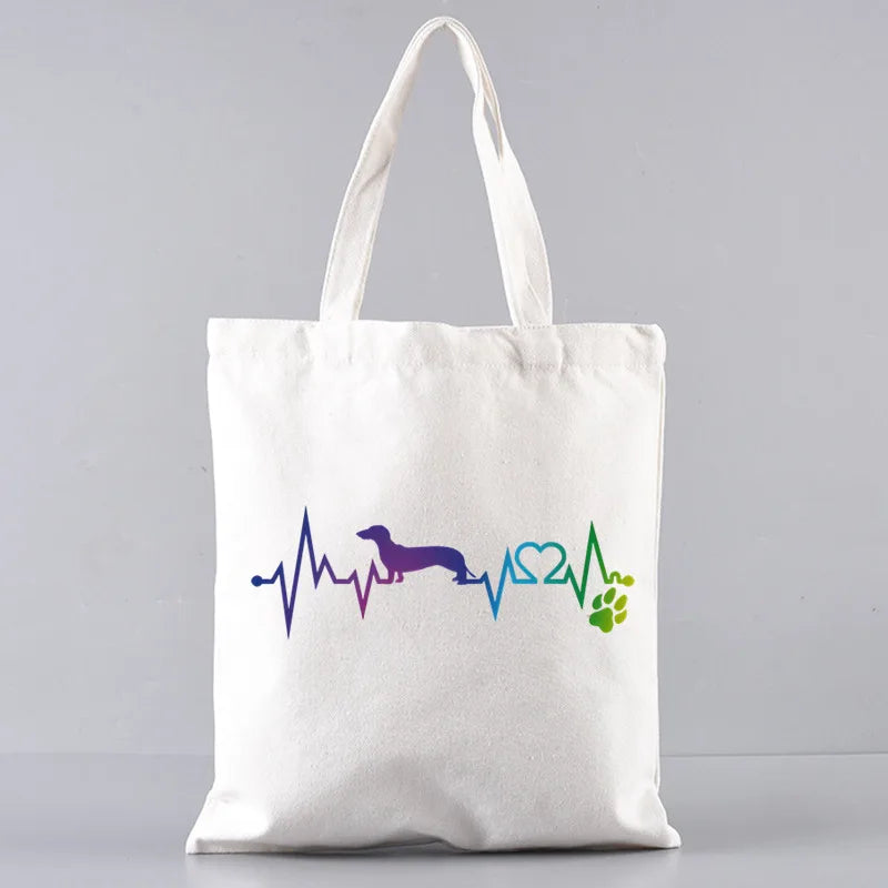 Anatomy Dachshund Dog, “I Do What I Want” Tote Bag