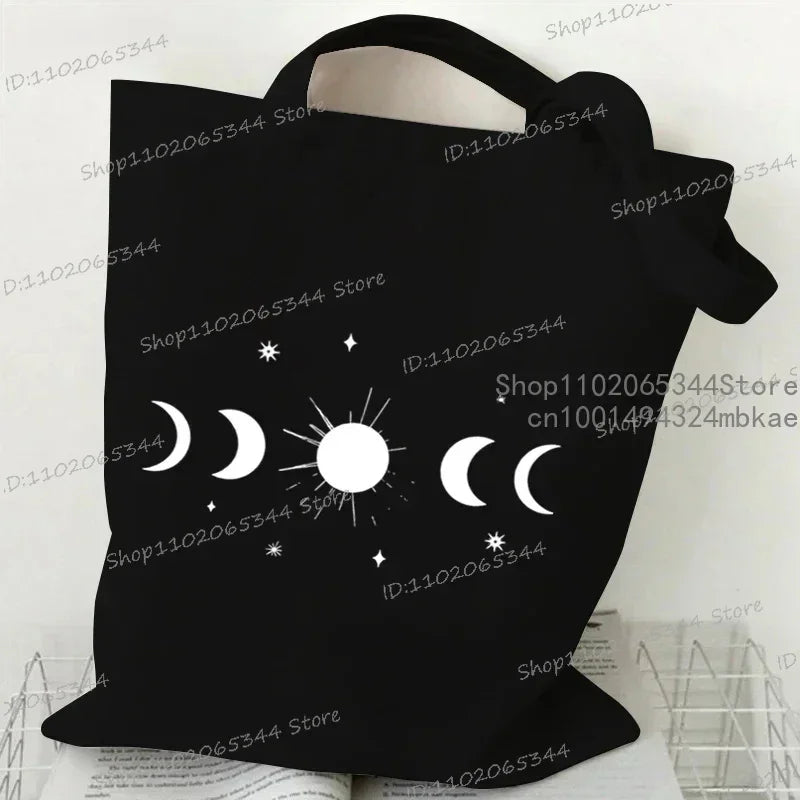 Floral Moon Shopping Tote Bags