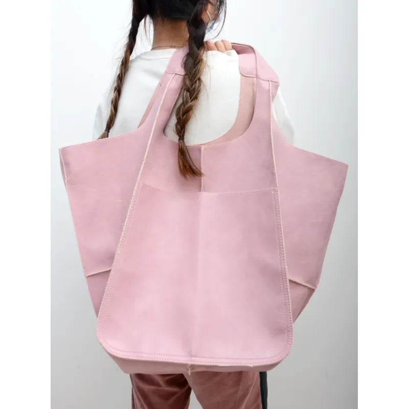 Soft Leather Large Capacity Tote Bag