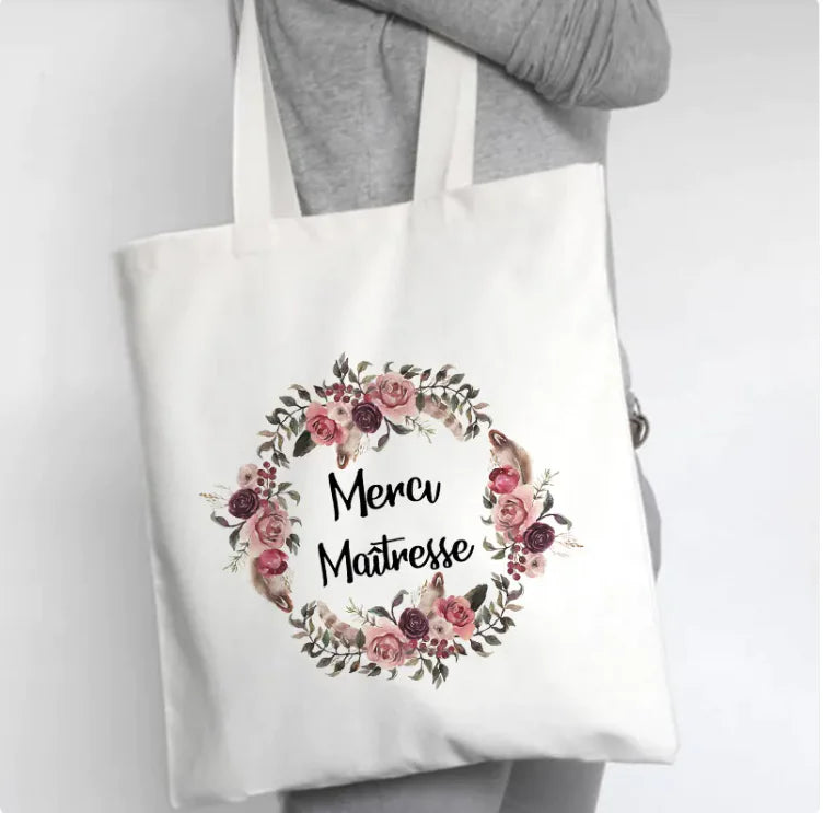 Fleur Canvas Tote Bag