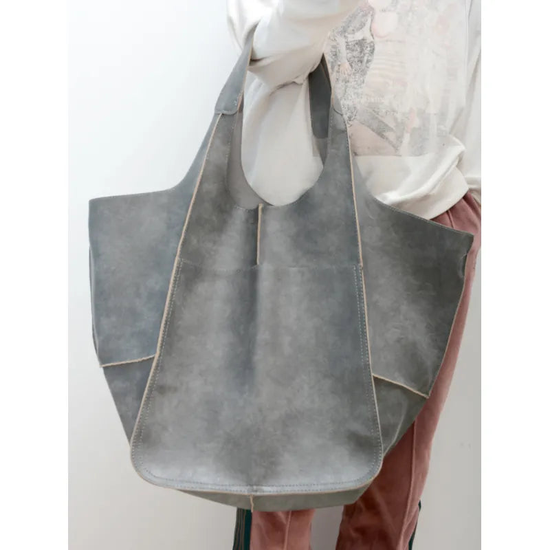 Soft Leather Large Capacity Tote Bag